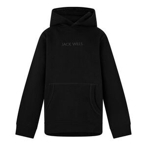Jack Wills Childrens/Kids Jacquard Drawstring Hoodie / Black